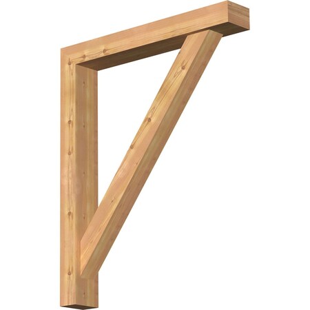 Ekena Millwork Traditional Block Smooth Bracket w/ Offset Brace, Western Red Cedar, 5 1/2"W x 36"D x 44"H BKT0604X36X44TRA05SWR